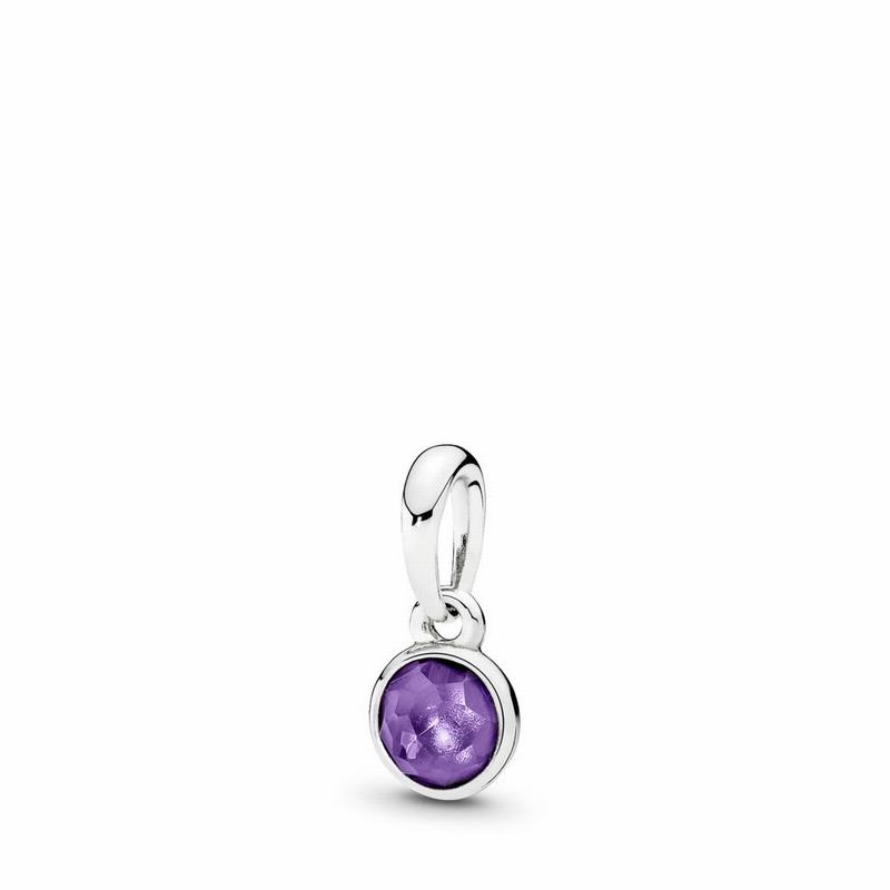 Pandora Australia February Droplet Pendant - Sterling Silver | GJNTSD862